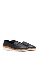 Women's Black Leather Comfort Loafer | Derimod Women's Black Leather Comfort Loafer | Derimod