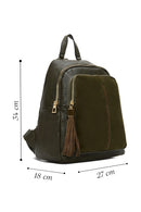 Woman Khaki Casual Backpack | Derimod Woman Khaki Casual Backpack | Derimod