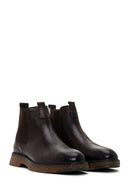 Men's Brown Leather Casual Chelsea Boots | Derimod Men's Brown Leather Casual Chelsea Boots | Derimod