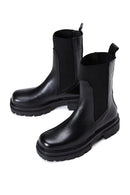 Women's Black Leather Chelsea Boots | Derimod Women's Black Leather Chelsea Boots | Derimod