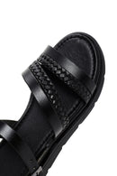 Women's Black Ankle Strap Leather Sandals | Derimod Women's Black Ankle Strap Leather Sandals | Derimod