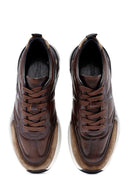 Men's Brown Lace-Up Leather Sneaker | Derimod Men's Brown Lace-Up Leather Sneaker | Derimod