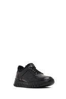 Men's Black Lace-Up Thick-Soled Leather Casual Sneaker | Derimod Men's Black Lace-Up Thick-Soled Leather Casual Sneaker | Derimod