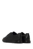 Erkek Siyah Bağcıklı Deri Sneaker | Derimod Erkek Siyah Bağcıklı Deri Sneaker | Derimod