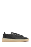 Erkek Siyah Bağcıklı Deri Sneaker | Derimod Erkek Siyah Bağcıklı Deri Sneaker | Derimod