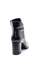 Women's Crocodile Heeled Boots | Derimod Women's Crocodile Heeled Boots | Derimod