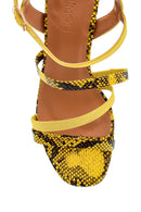 Women's Yellow Thick Heeled Sandals | Derimod Women's Yellow Thick Heeled Sandals | Derimod