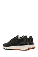 Erkek Siyah Bağcıklı Deri Casual Sneaker | Derimod Erkek Siyah Bağcıklı Deri Casual Sneaker | Derimod