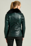 Stella Women's Leather Jacket | Derimod Stella Women's Leather Jacket | Derimod