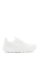 Derimod Zero Women's White Lace-Up Thick Soled Fabric Sneaker | Derimod Derimod Zero Women's White Lace-Up Thick Soled Fabric Sneaker | Derimod