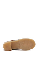 Women's Tan Suede Leather Heeled Boots | Derimod Women's Tan Suede Leather Heeled Boots | Derimod