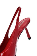 Women's Red Slingback Thin Heel Leather Shoes | Derimod Women's Red Slingback Thin Heel Leather Shoes | Derimod