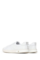 Male White Lace-Up Leather Sneaker | Derimod Male White Lace-Up Leather Sneaker | Derimod
