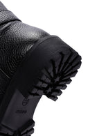 Geox Women's Black Zippered Leather Boots | Derimod Geox Women's Black Zippered Leather Boots | Derimod