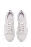 Kadın Beyaz Bağcıklı Kalın Tabanlı Sneaker | Derimod Kadın Beyaz Bağcıklı Kalın Tabanlı Sneaker | Derimod