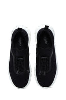 Women's Black Thick Soled Fabric Sneaker | Derimod Women's Black Thick Soled Fabric Sneaker | Derimod