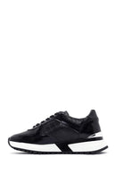 Erkek Siyah Bağcıklı Deri Sneaker | Derimod Erkek Siyah Bağcıklı Deri Sneaker | Derimod