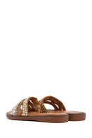 Woman Beige Stone Slippers | Derimod Woman Beige Stone Slippers | Derimod