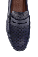 Men's Leather Perforated Casual Loafer | Derimod Men's Leather Perforated Casual Loafer | Derimod