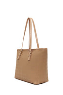 Woman Beige Printed Shoulder Bag | Derimod Woman Beige Printed Shoulder Bag | Derimod