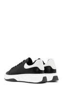Erkek Siyah Bağcıklı Deri Sneaker | Derimod Erkek Siyah Bağcıklı Deri Sneaker | Derimod