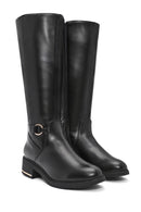 Women's Black Zipper Buckle Detail Boots | Derimod Women's Black Zipper Buckle Detail Boots | Derimod