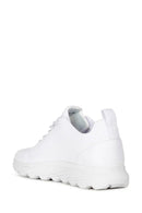 Geox Kadın Beyaz Spherica Bağcıklı Deri Sneaker | Derimod Geox Kadın Beyaz Spherica Bağcıklı Deri Sneaker | Derimod