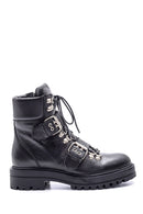 Women's Leather Boots with Buckle Detail | Derimod Women's Leather Boots with Buckle Detail | Derimod