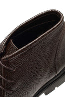 Men's Brown Lace-Up Leather Casual Boot | Derimod Men's Brown Lace-Up Leather Casual Boot | Derimod