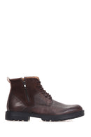 Men's Zippered Leather Boots | Derimod Men's Zippered Leather Boots | Derimod