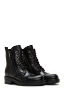Women's Black Leather Zippered Boots | Derimod Women's Black Leather Zippered Boots | Derimod