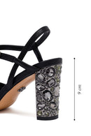 Women's Black Metallic Ankle Buckle Chunky Heel Sandals | Derimod Women's Black Metallic Ankle Buckle Chunky Heel Sandals | Derimod