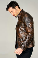 Wilkins Men's Leather Jacket | Derimod Wilkins Men's Leather Jacket | Derimod