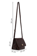 Woman Burgundy Croc-Embossed Crossbody Bag | Derimod Woman Burgundy Croc-Embossed Crossbody Bag | Derimod