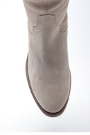 Women's Suede Leather Heeled Boots | Derimod Women's Suede Leather Heeled Boots | Derimod