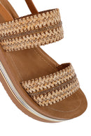 Women's Brown Thick Soled Braided Sandals | Derimod Women's Brown Thick Soled Braided Sandals | Derimod
