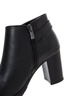 Women's Black Leather Heeled Boots | Derimod Women's Black Leather Heeled Boots | Derimod
