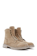 Men's Mink Leather Boots Flat Boots | Derimod Men's Mink Leather Boots Flat Boots | Derimod