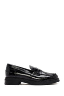 Women's Black Patent Leather Masculine Loafer | Derimod Women's Black Patent Leather Masculine Loafer | Derimod