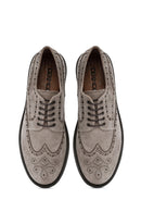 Men's Mink Lace-Up Suede Leather Casual Shoes | Derimod Men's Mink Lace-Up Suede Leather Casual Shoes | Derimod
