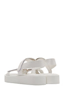 Women's White Thick Soled Sandals | Derimod Women's White Thick Soled Sandals | Derimod