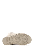 Women's Beige Thick-Soled Suede Leather Boots | Derimod Women's Beige Thick-Soled Suede Leather Boots | Derimod