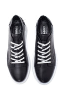 Erkek Siyah Deri Sneaker | Derimod Erkek Siyah Deri Sneaker | Derimod