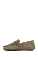 Men's Khaki Suede Leather Loafer | Derimod Men's Khaki Suede Leather Loafer | Derimod