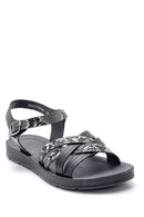 Women's Snakeskin Patterned Sandals | Derimod Women's Snakeskin Patterned Sandals | Derimod