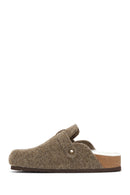 Women's Mink Flat Slippers | Derimod Women's Mink Flat Slippers | Derimod