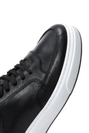 Men's Black Lace-up Leather Sneaker | Derimod Men's Black Lace-up Leather Sneaker | Derimod