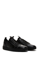 Men's Black Leather Sneaker | Derimod Men's Black Leather Sneaker | Derimod