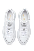 Women's White Thick Soled Leather Sneaker | Derimod Women's White Thick Soled Leather Sneaker | Derimod