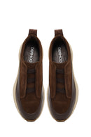 Men's Brown Thick-Soled Leather Casual Sneaker | Derimod Men's Brown Thick-Soled Leather Casual Sneaker | Derimod